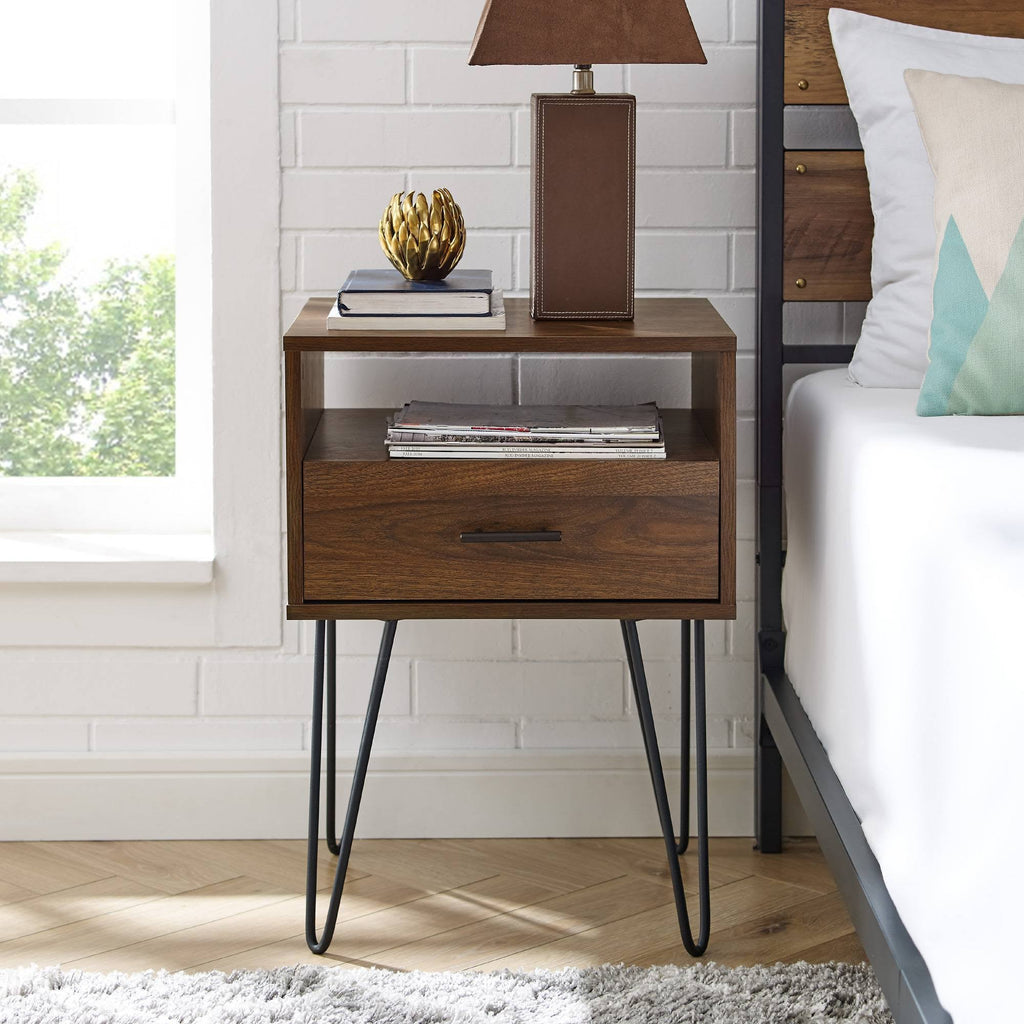 Dark Walnut Single Drawer Side Table K864