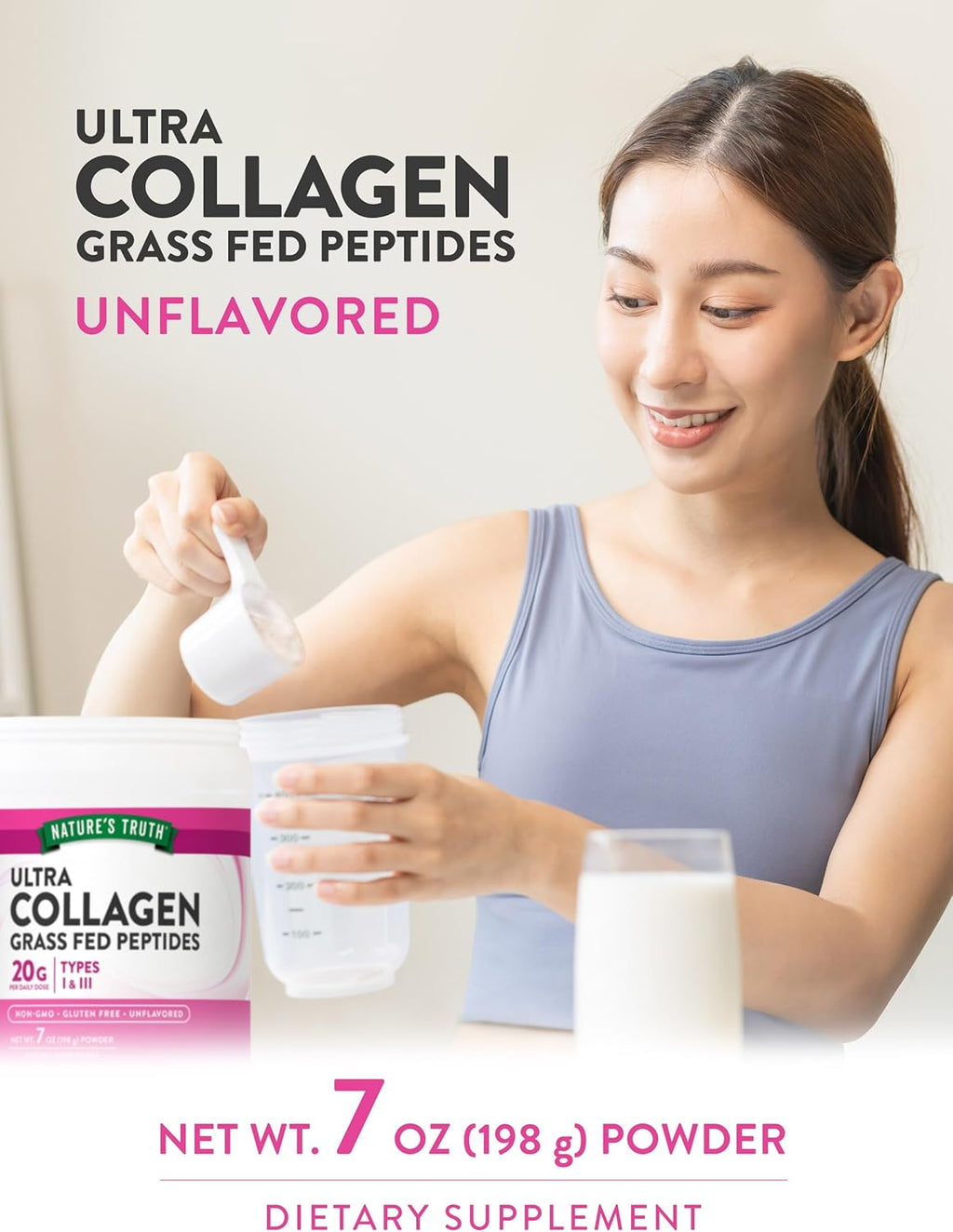 7 oz Unflavored Grass Fed Collagen Peptides G93208