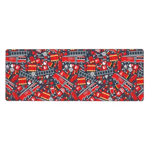 Large Gaming Mouse Pad 31.5 x 11.8in Desk Keyboard Pad with Non-Slip Rubber Base Stitched Edges K86272