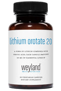 Lithium Orotate 20mg, 60 Vegetarian Capsules F801387