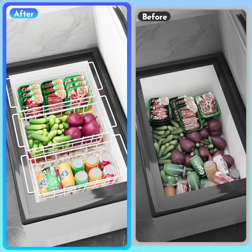 17.5 Inch Metal Wire Freezer Bins - 2Pack J86428