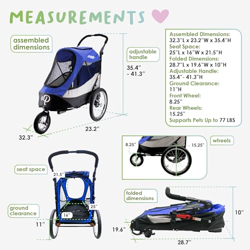 Red Pet Jogger Stroller Bike Trailer L134250