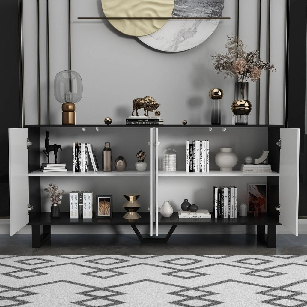 63 inch Sideboard with Pop-Up Doors Y972