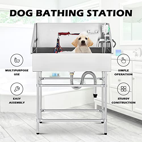 34 Inch Stainless Steel Dog Washing Station N635