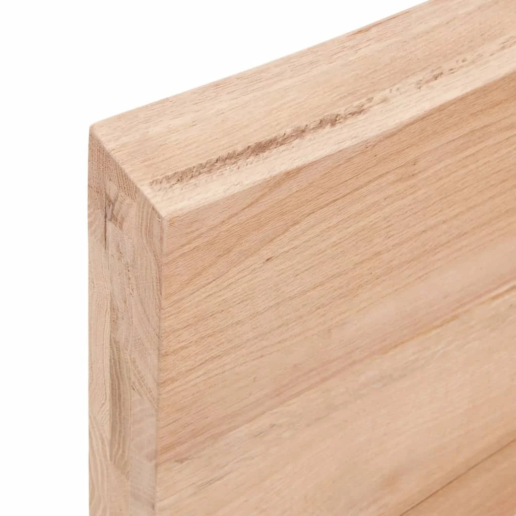Treated Solid Wood Live Edge Table Top Light Brown 31.5"x19.7"x(0.8"-2.4") N478