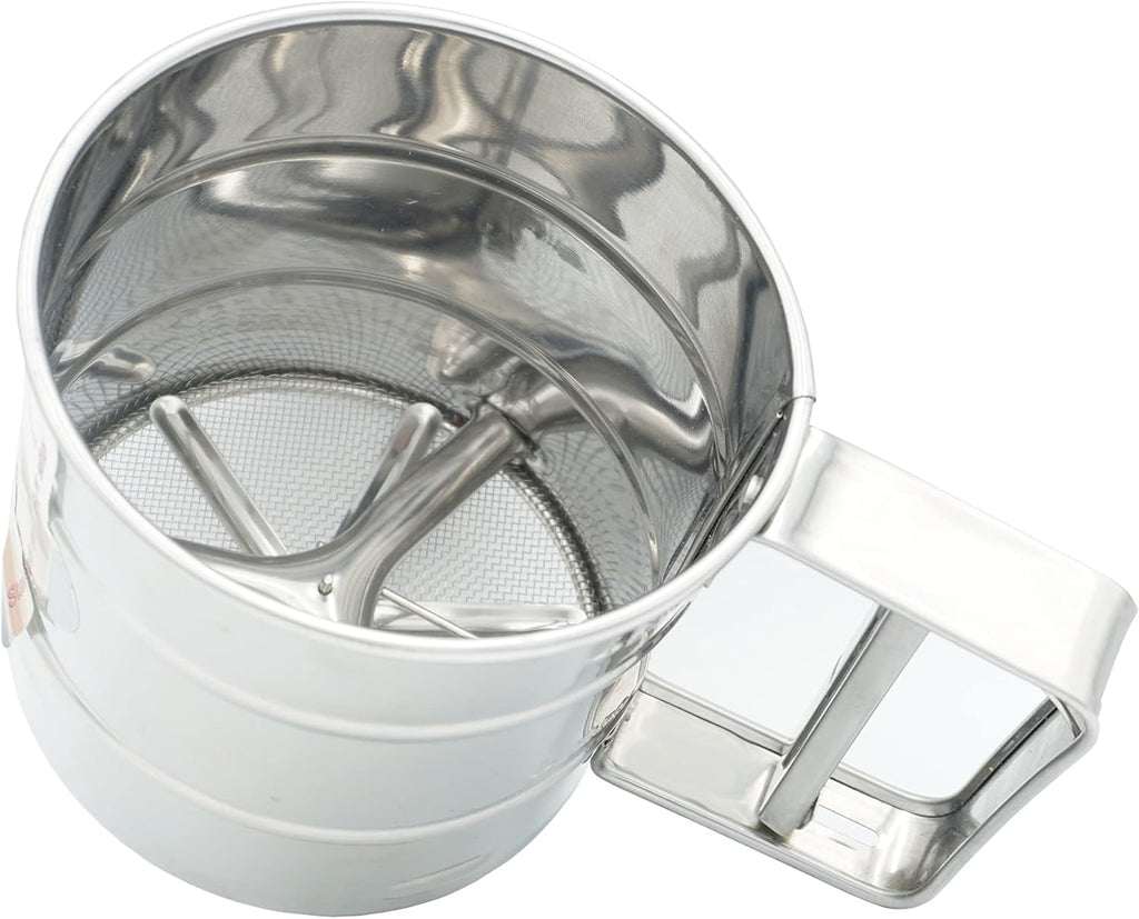 Stainless Steel Rotary Hand Crank Flour Sifter E790