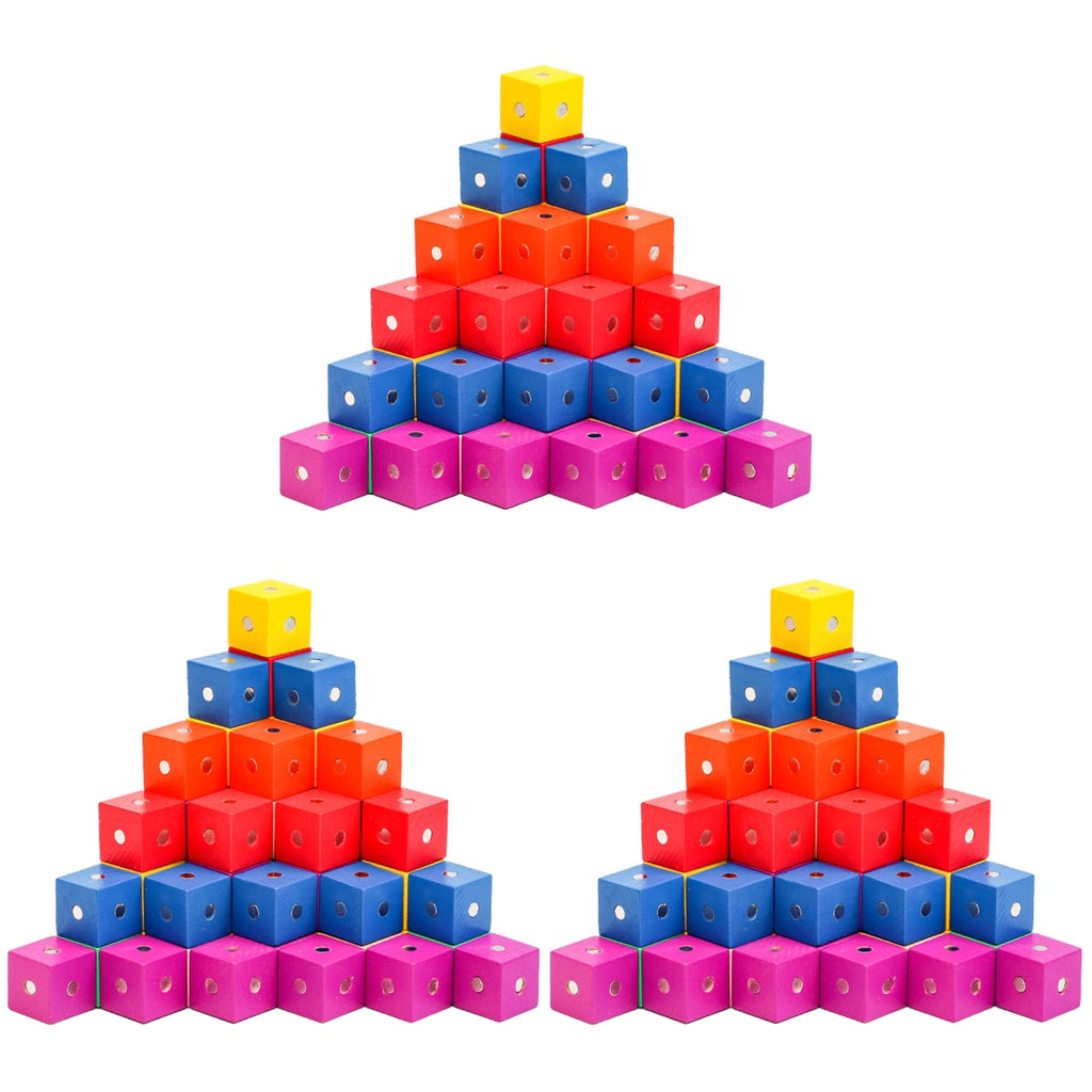 90 Pcs Wooden Magnet Building Blocks Q7925