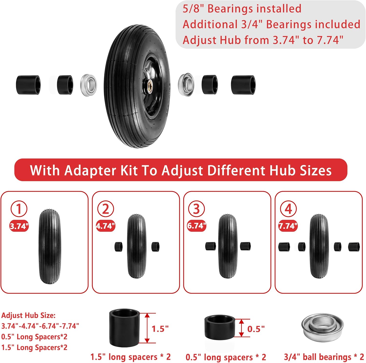4.00-6 Tire and Wheel 2 Pack B28284