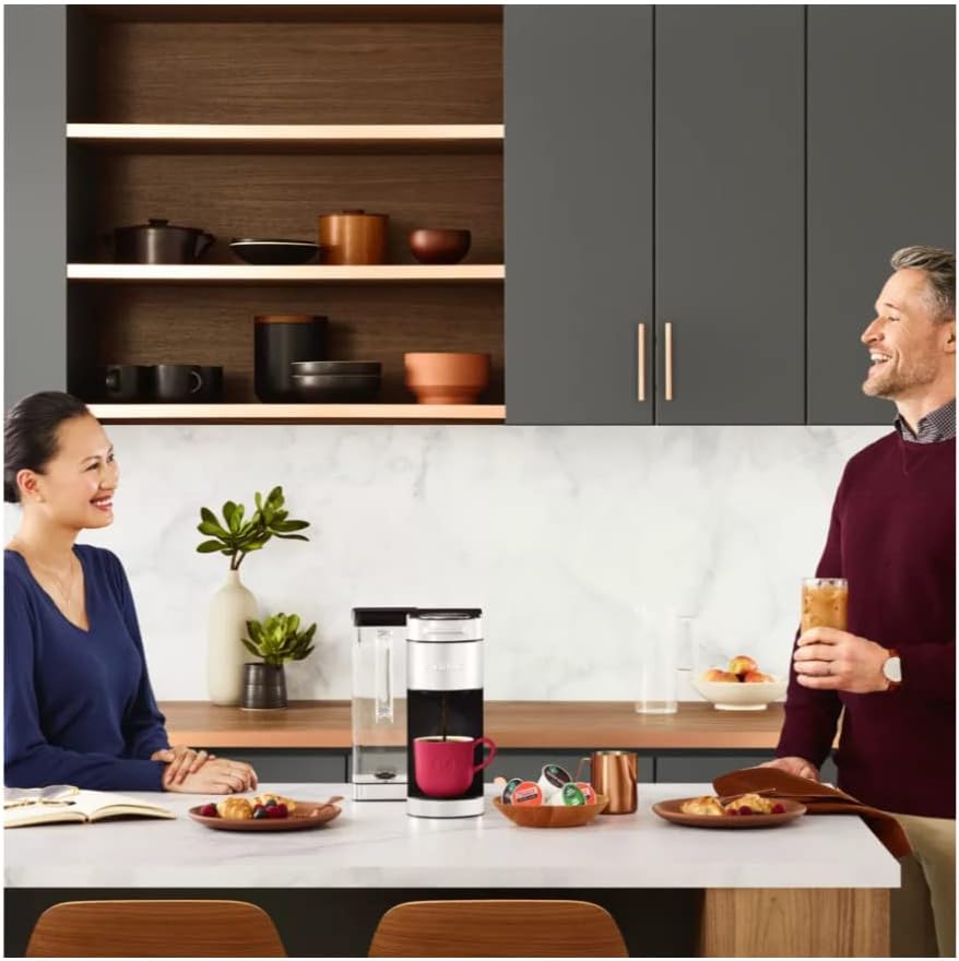 Stainless Steel Single-Serve K-Cup Pod Coffee Maker Bundle with 3-Month Brewer Maintenance Kit (2 Items) K832375