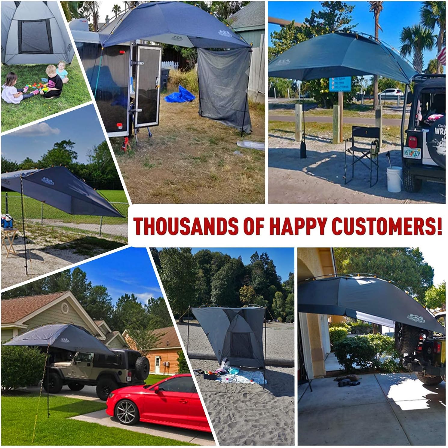 Portable Awning Canopy Sun Shade with Privacy Wall T510362