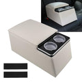 Black Universal Truck Seat Bench Organizer with Cup Holders and Padded Top Lid K271