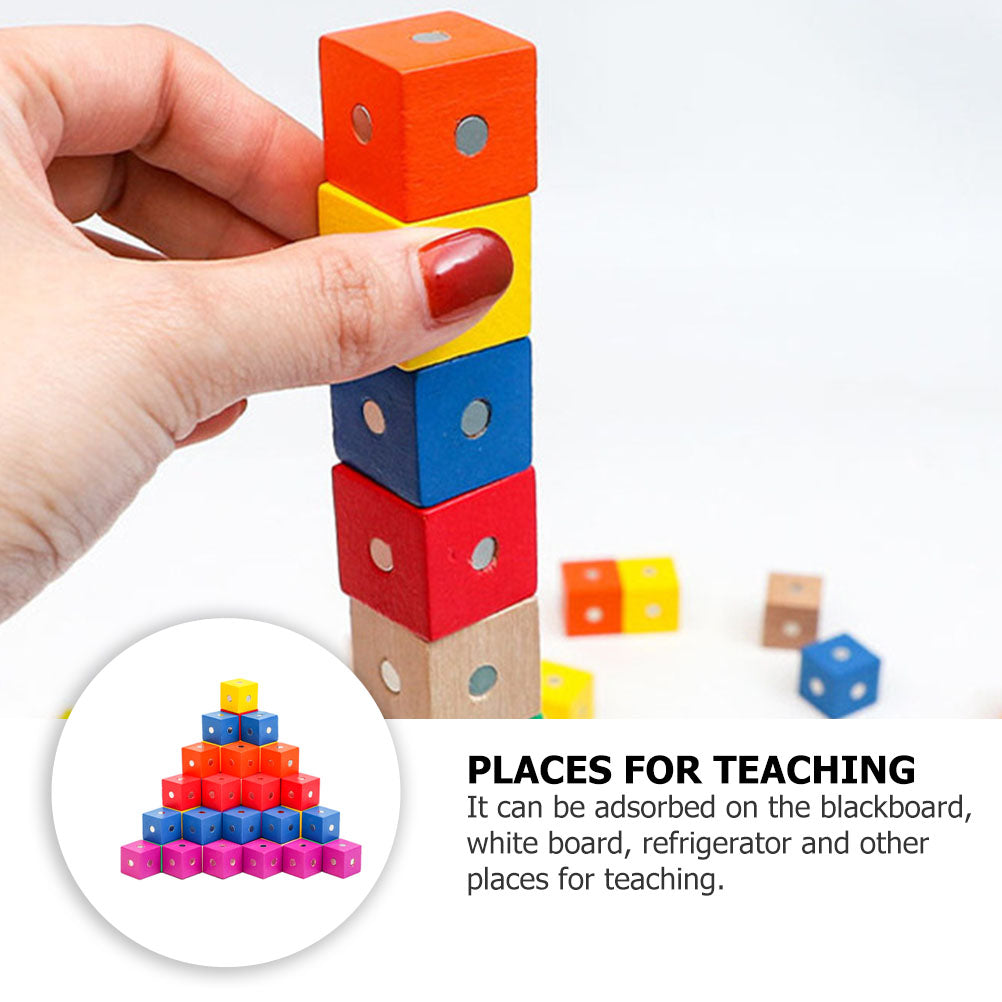 90 Pcs Wooden Magnet Building Blocks Q7925