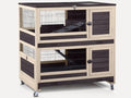 Grey Guinea Pig Cage with Wheels and 6 Access Doors Y12344