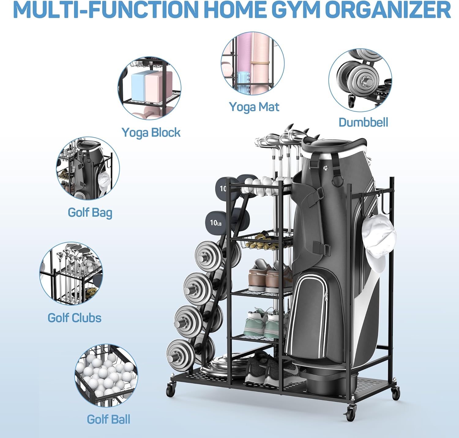 Weight Rack for Dumbbells and Gym Equipment G83956