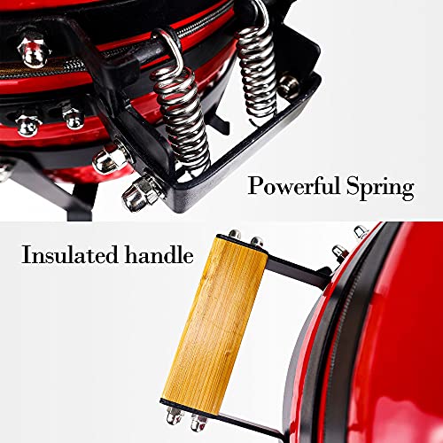 15" Ceramic Charcoal BBQ Grill and Smoker with Stainless Steel Grates S133341