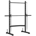 Black Adjustable Power Rack with Pull-Up Bar Z296