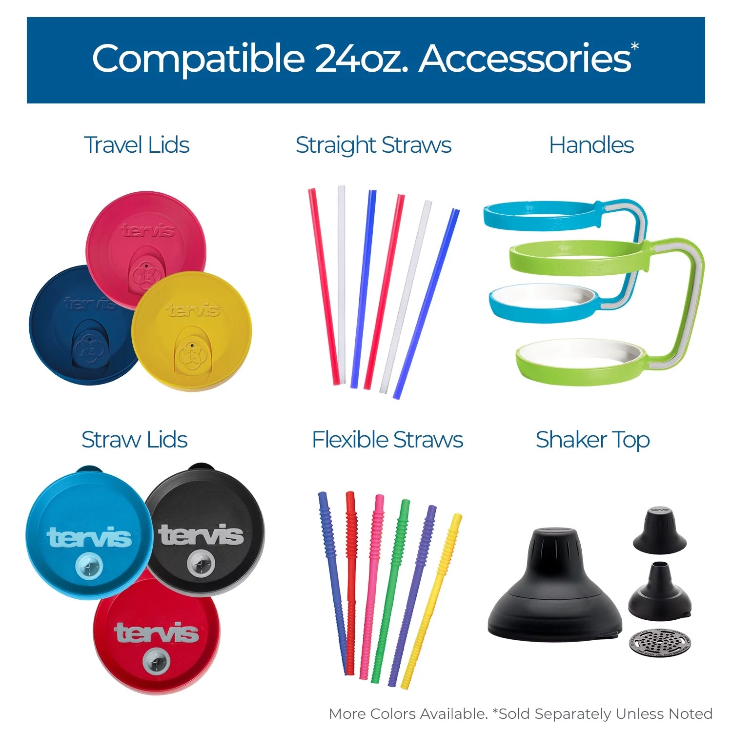 24oz 2pk Blue Lid Double Walled Insulated Tumbler A61688