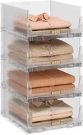 4 Pack Foldable Clear Storage Drawers O486671
