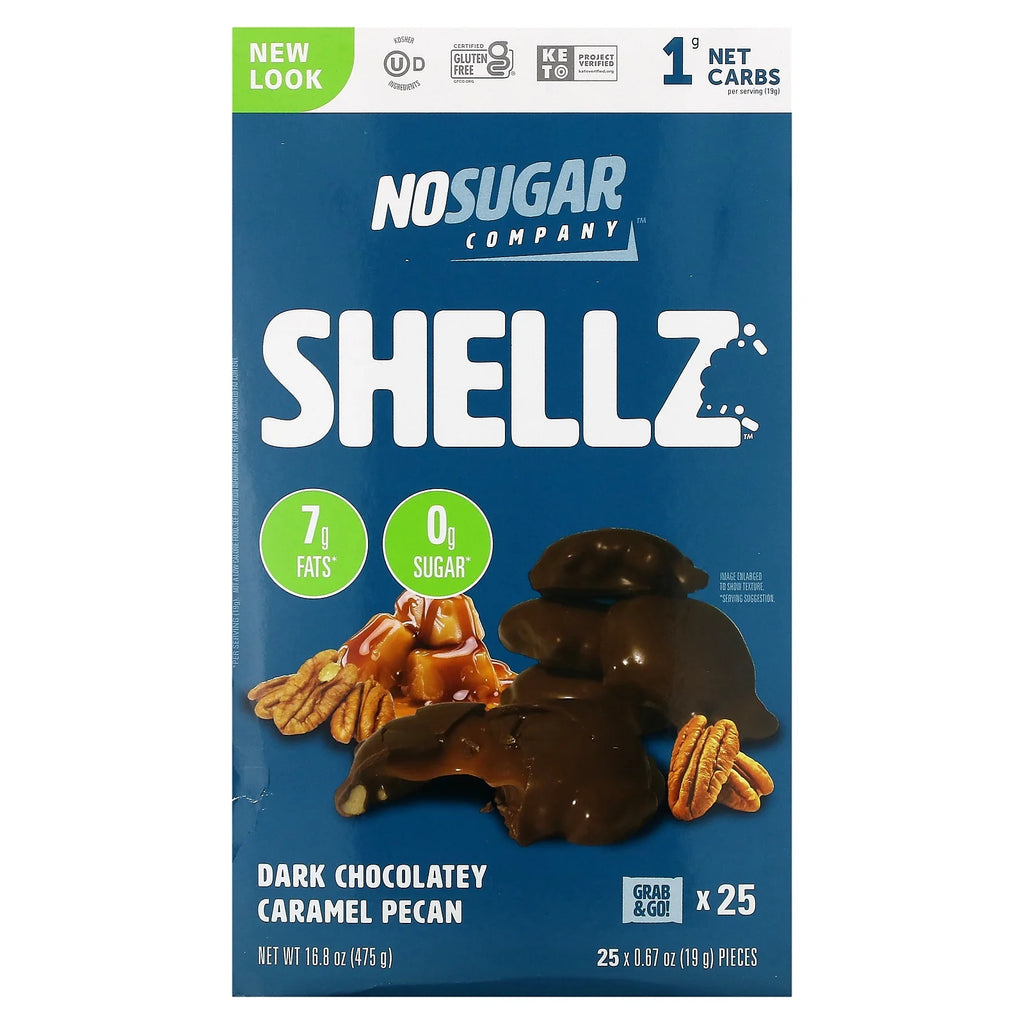 Dark Chocolatey Caramel Pecan Shellz, 25 Pieces, 0.67 oz Each W235603