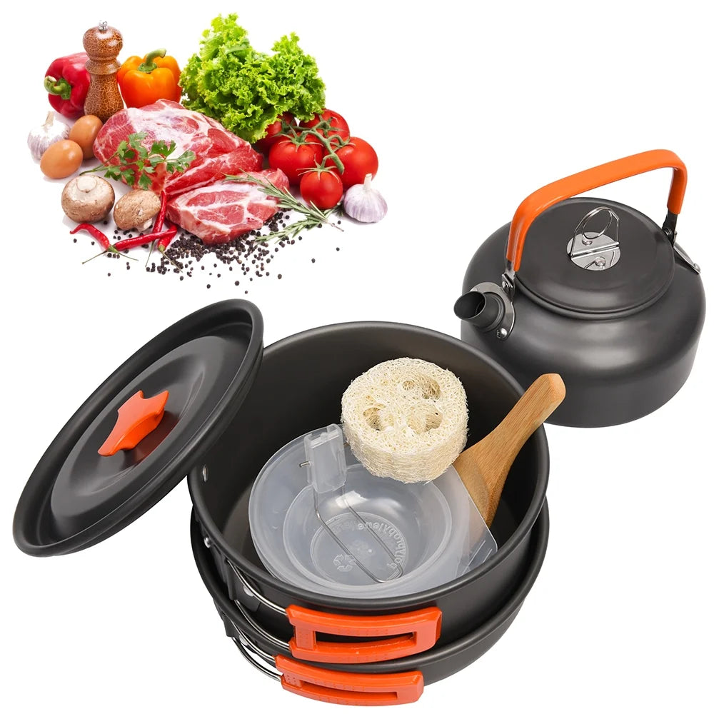 10 Piece Aluminum Camping Mess Kit Z674