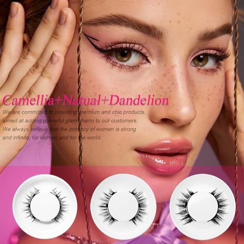 Magnetic Eyelashes with Applicator, Reusable Glue-Free Eyelashes Kit W7548
