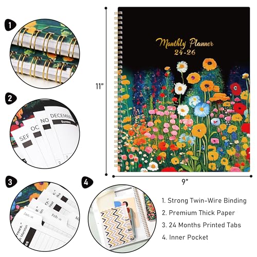 2 Year Monthly Planner 8.5'' x 11'' with Tabs U507587