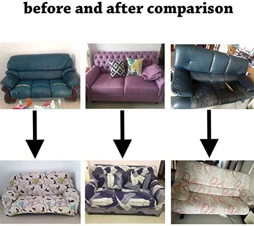 Mandala Flowers Couch Cover for 2 Cushions Couch, Bohemian Loveseat Slipcover, Floral Pattern Printed Sofa Cover M296508