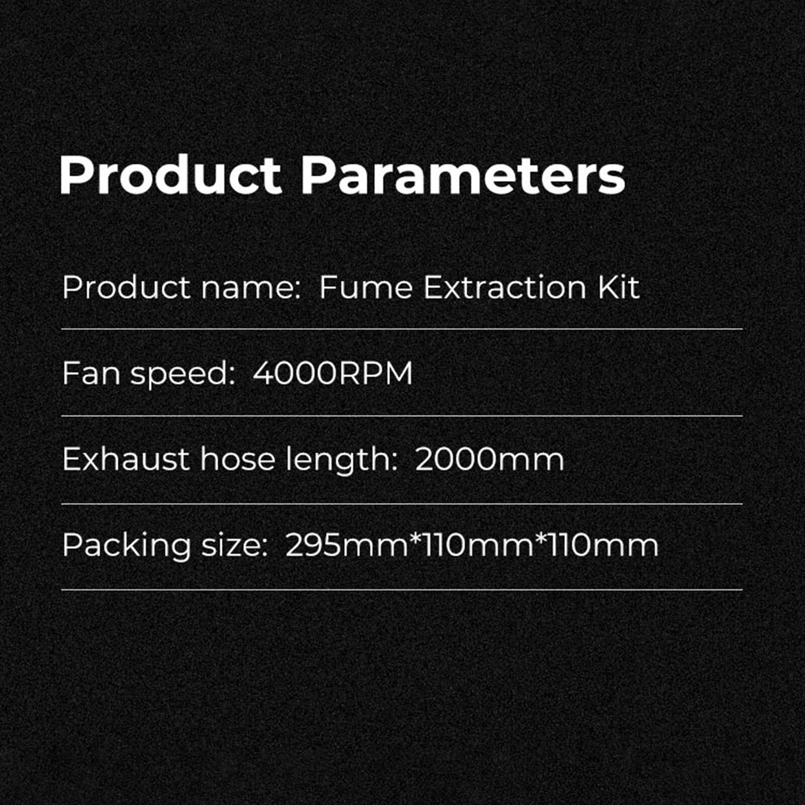 Fume Extraction Kit with 4000 RPM Ventilation Fan And 2000mm Exhaust Hose U9995