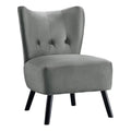Gray Velvet Accent Chair J609