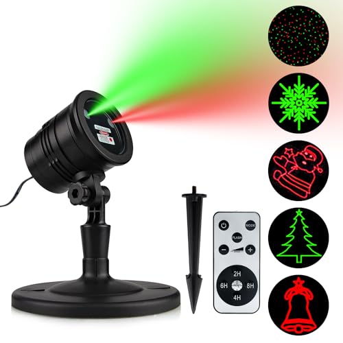 Red and Green Star Show Christmas Laser Lights K73960