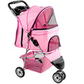 Black 3 Wheel Foldable Pet Stroller L1143