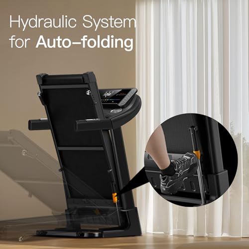 Home Folding Treadmill with Pulse Sensor, 2.5 HP, 7.5 MPH, 265 LBS Capacity T185740