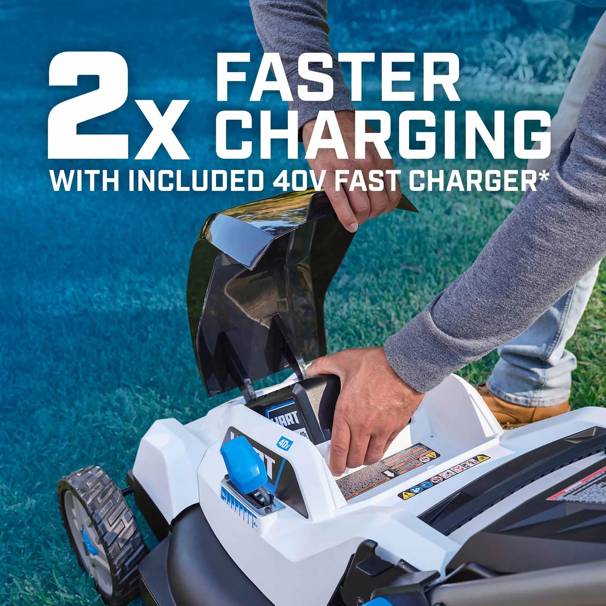 40-Volt 20-inch Cordless Brushless Push Mower Kit with 6.0Ah Lithium-Ion Battery U911526