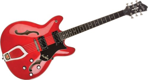 Wild Cherry Transparent Semi-Hollow Body Electric Guitar D7812