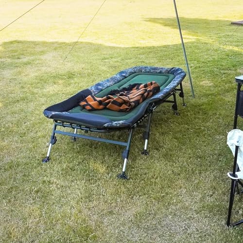 Oversized Folding Camping Cot with Mattress and Carry Bag, Green B339