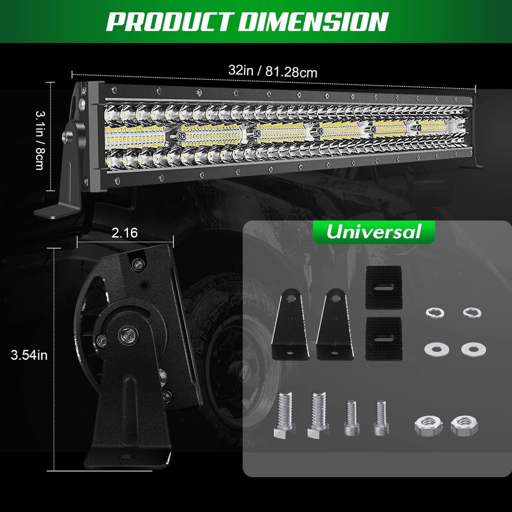 52 inch Triple Row LED Light Bar 6000K C2026