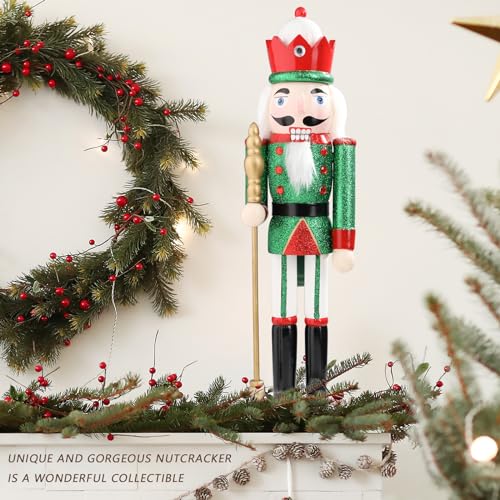 16 Inch Wooden Christmas Nutcracker Figures Ornament Green K659