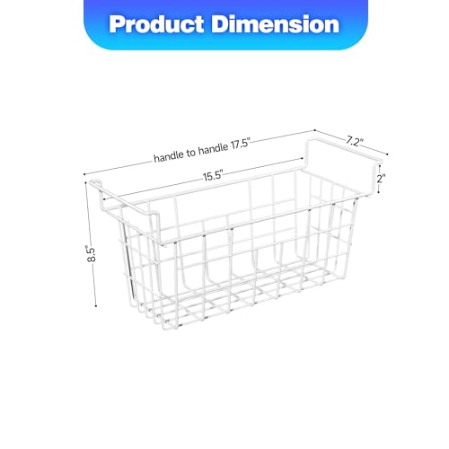 17.5 Inch Metal Wire Freezer Bins - 2Pack J86428