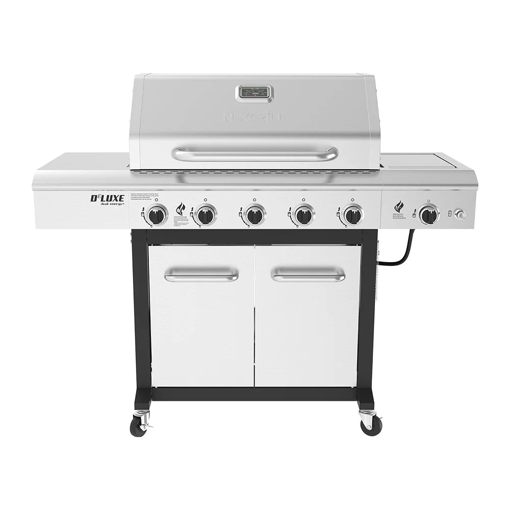 5-Burner Propane Gas Grill with Side Table and Ceramic Searing Side Burner J704597