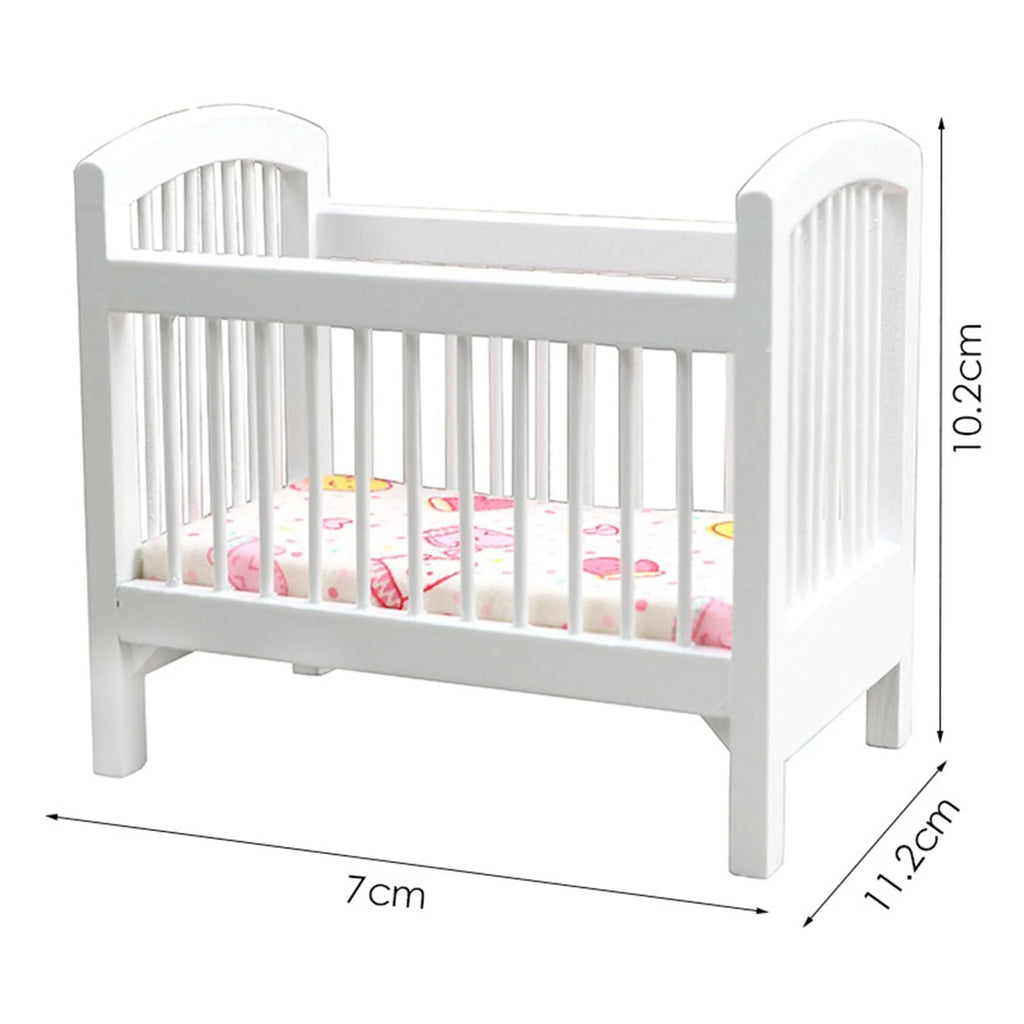 1/12 Scale Wooden Crib Furniture Set Y9983