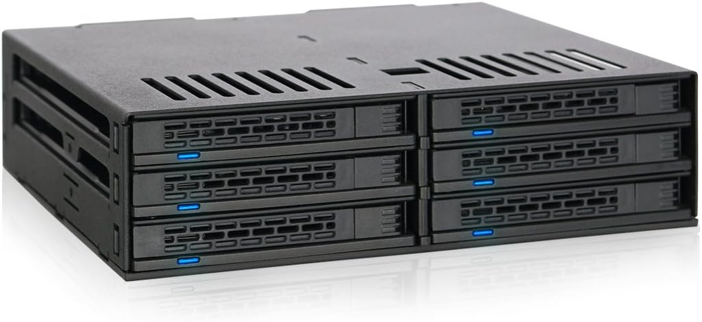 6 x 2.5" SATA HDD SSD Hot Swap Cage for External 5.25" Bay Z611
