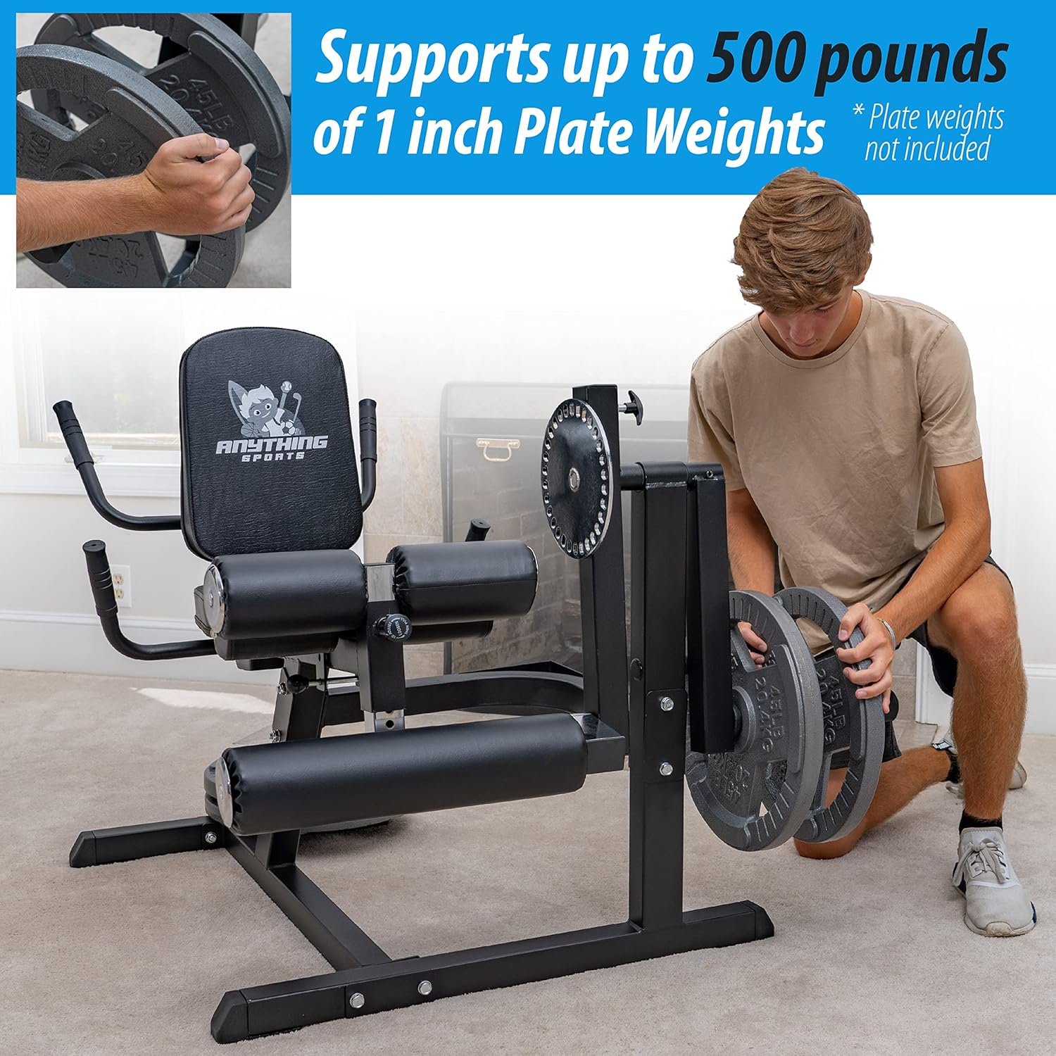 Heavy Duty Adjustable Leg Extension and Curl Machine G2147