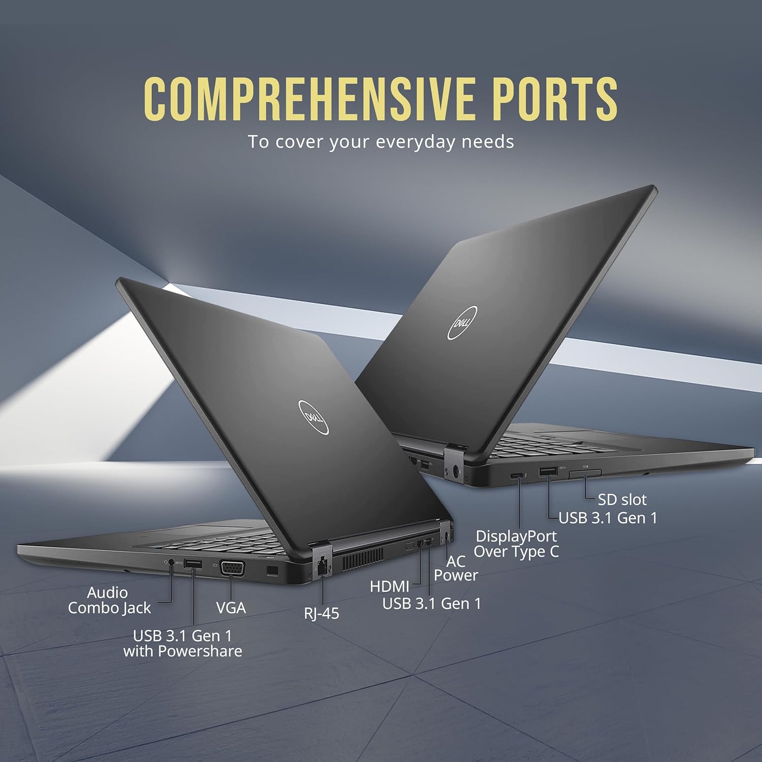 14" FHD Laptop, Intel i5-8350U, 16GB RAM, 512GB PCIe SSD, Black Y366471