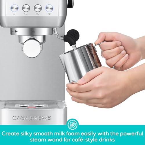 Stainless Steel Espresso Machine 20 Bar with Steam Milk Frother Y496