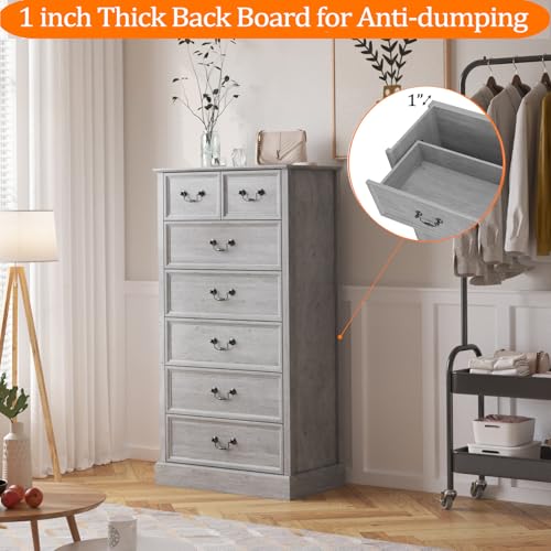 7 Drawers Wood Dresser Chest of Drawers T920062