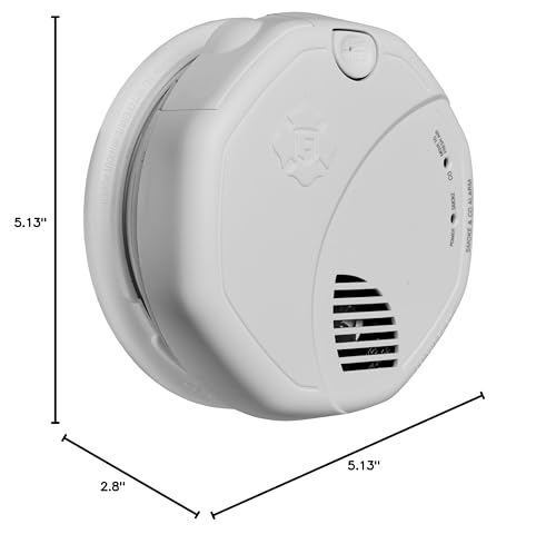 Battery Powered Photoelectric Smoke and Carbon Monoxide Combo Alarm with Voice F961849