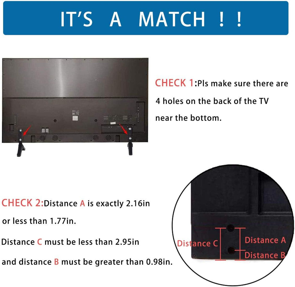TV Stand with Mounting Holes Distance 2.16in/5.5cm A17423