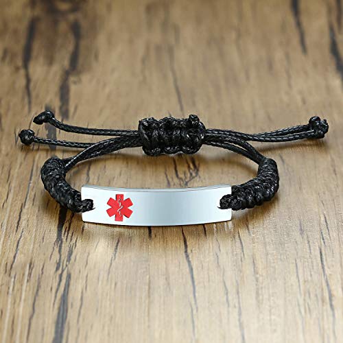 Braided Rope Medical Alert ID Bracelet Z334728
