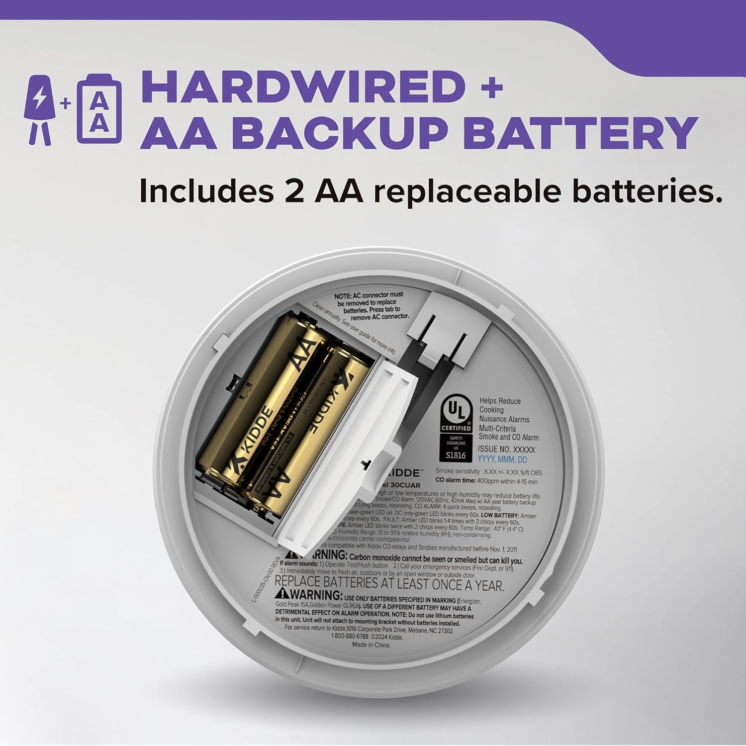 2-Pack Smoke Detectors with Battery Backup A2492