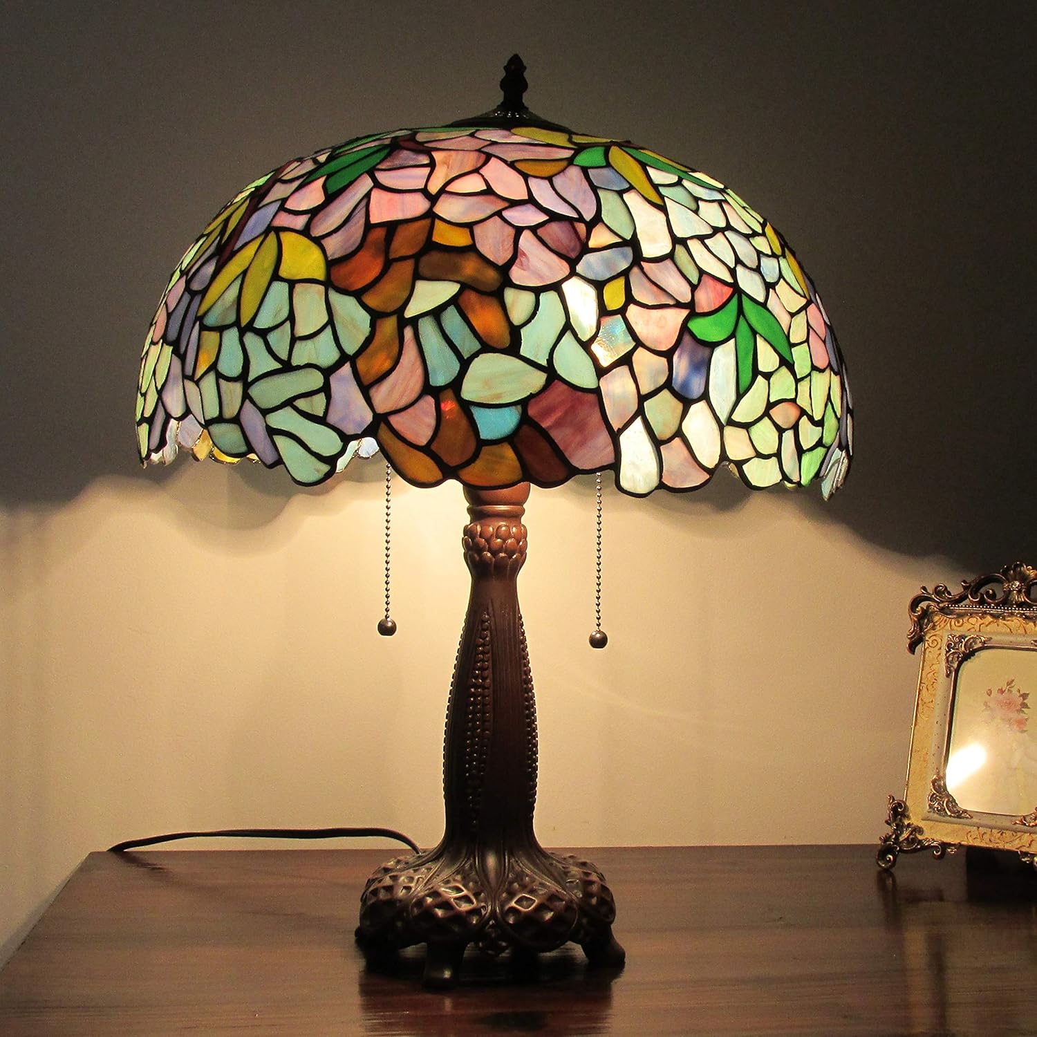 Tiffany-Style 2 Light Table Lamp 16" Shade A6569